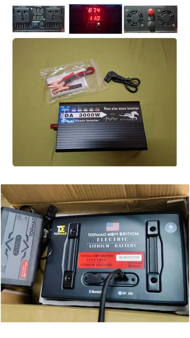 Kit de convertidor 3000W más batería de litio 72vol x 35ah's foto | El Rinconcito Express |  BizneCubano